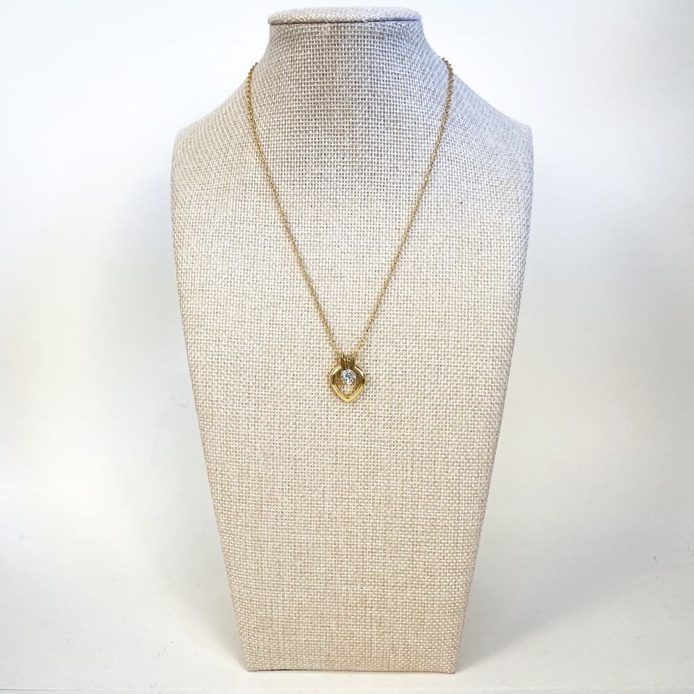Gold Tone Rhinestone Necklace